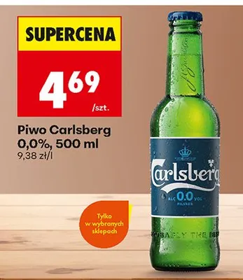 Piwo bezalkoholowe Carlsberg 0,0% promocja w Biedronka