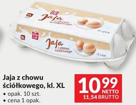 Jaja z chowu ściółkowego Fine Life kl. XL promocja w Makro