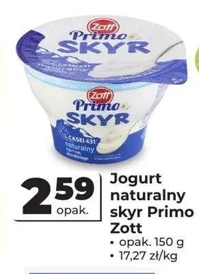 Jogurt naturalny Skyr Primo Zott promocja w Odido