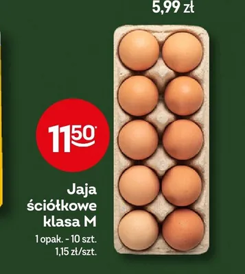 Jaja ściółkowe klasa M promocja w Żabka
