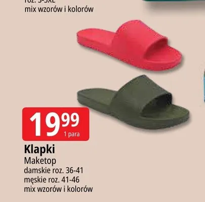 Klapki męskie Maketop promocja w Leclerc