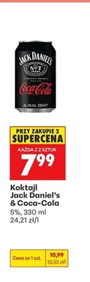 Koktajl Jack Daniel's & Coca-Cola promocja w Biedronka