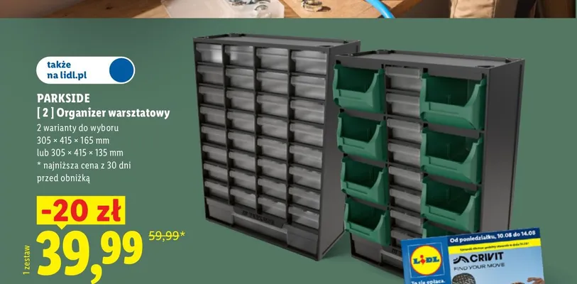 Organizer warsztatowy Parkside promocja w Lidl