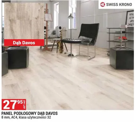 Panel podłogowy Swiss Krono Dąb Davos 8mm AC4 klasa użyteczności 32 promocja w Merkury Market