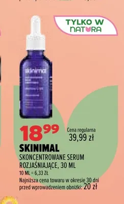 Skoncentrowane serum rozjaśniające Skinimal promocja w Drogerie Natura