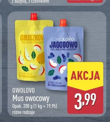 Mus owocowy Owolovo promocja w Aldi