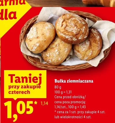 Bułka ziemniaczana Piekarnia Lidla promocja w Lidl