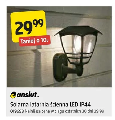 Solarna latarnia ścienna LED IP44 Anslut promocja w Jula