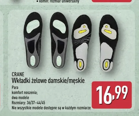 Wkładki żelowe damskie/męskie Crane promocja w Aldi