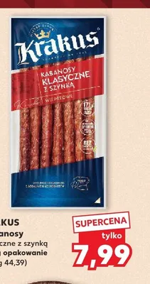 Kabanosy klasyczne z szynką Krakus promocja w Kaufland