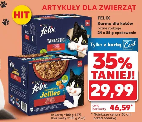 Karma dla kotów różne rodzaje 24x85g promocja w Kaufland