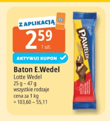 Baton E.Wedel Pawełek Lotte Wedel promocja w Leclerc