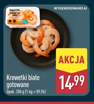 Krewetki białe gotowane SuperFish promocja w Aldi