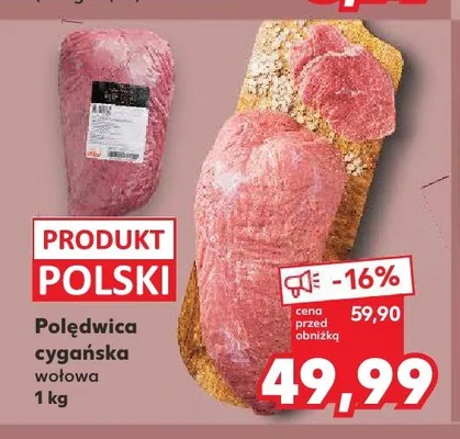 Polędwica cygańska wołowa promocja w Kaufland