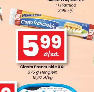 Ciasto francuskie XXL Henglein promocja w emma MARKET