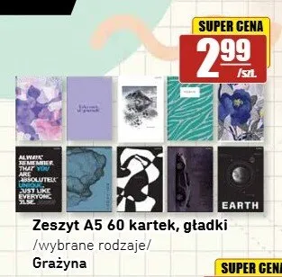 Zeszyt A5 60 kartek gładki promocja w API Market