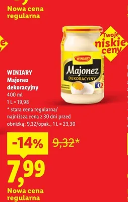 Majonez Dekoracyjny Winiary promocja w Lidl