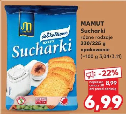 Sucharki różne rodzaje promocja w Kaufland