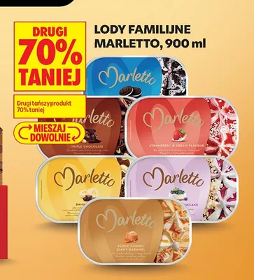 Lody familijne Marletto Triple Chocolate promocja w Biedronka