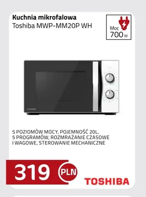 Kuchnia mikrofalowa Toshiba MWP-MM20P Wh promocja w kakto.pl