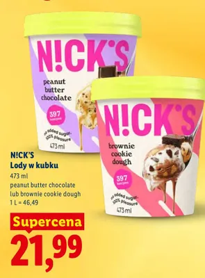 Lody w kubku brownie cookie dough promocja w Lidl