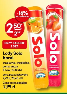 Lody Solo tropikalne promocja w Żabka