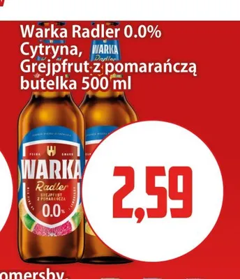Piwo bezalkoholowe Warka Radler Cytryna promocja w Kupiec