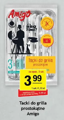 Tacki do grilla prostokątne Amigo 3-pak promocja w Gram Market