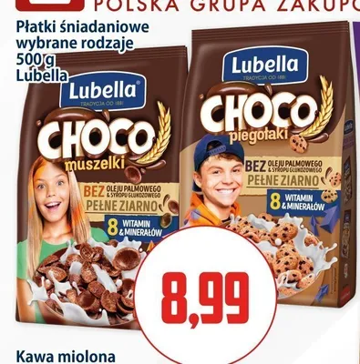 Płatki śniadaniowe Lubella Choco piegotaki promocja w Kupiec