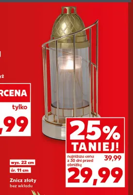 Znicz złoty bez wkładu promocja w Kaufland