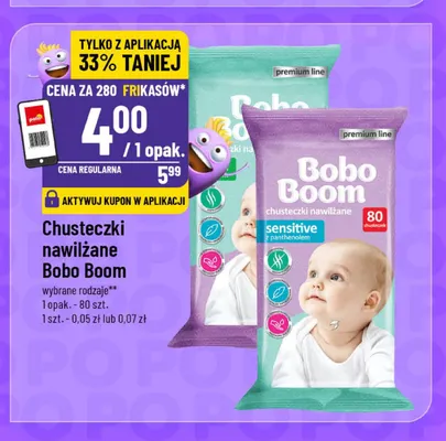 Chusteczki nawilżane Bobo Boom promocja w POLOmarket
