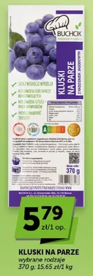 Kluski na parze Buchcik z nadzieniem jagodowym promocja w Groszek