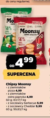Chipsy Moonsy z soczewicy Cheddar promocja w Netto