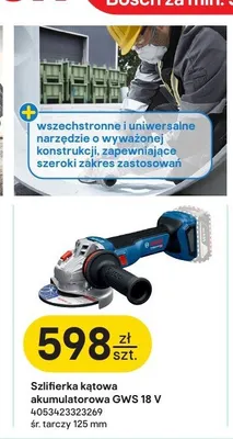 Szlifierka kątowa akumulatorowa Bosch GWS promocja w Castorama