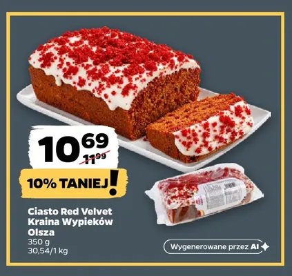 Ciasto Red Velvet Kraina Wypieków Olsza promocja w Netto