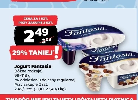 Jogurt Fantasia promocja w Netto