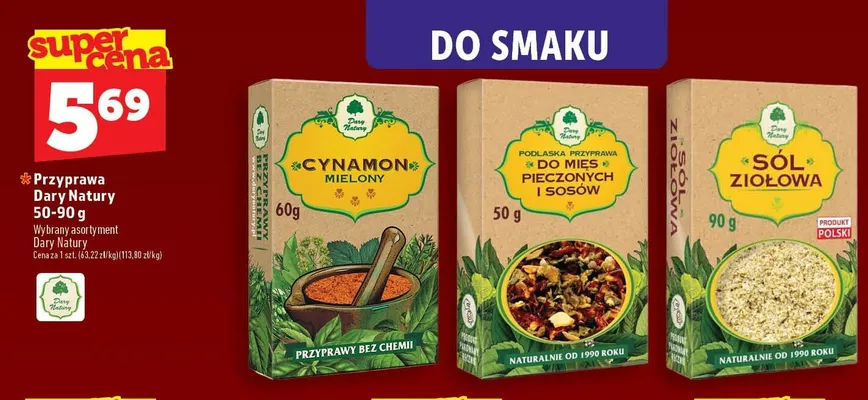 Cynamon mielony Dary Natury promocja w TOPAZ