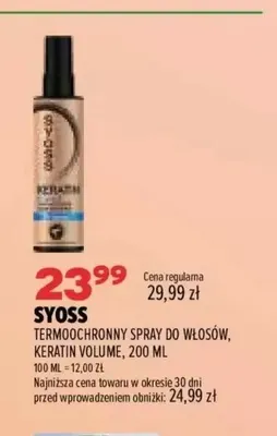 Termoochronny spray do włosów Keratin Volume Syoss promocja w Drogerie Natura