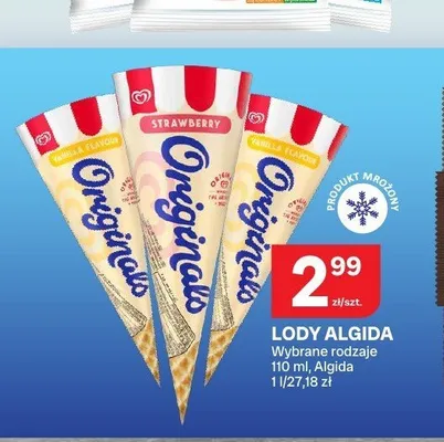 Lody rożek Algida Originals Strawberry promocja w Chorten
