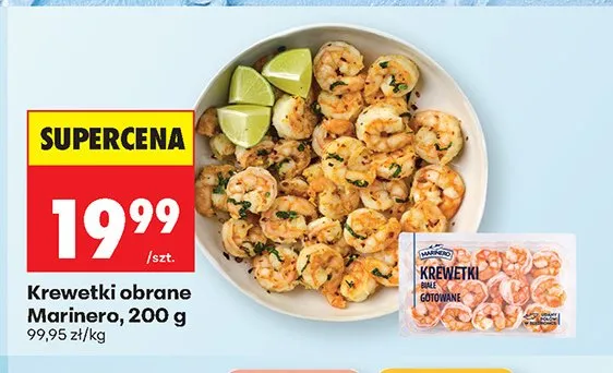 Krewetki obrane Marinero promocja w Biedronka