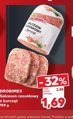 Salceson czosnkowy z kurcząt Drobimex promocja w Kaufland