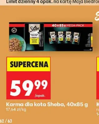 Karma dla kota Sheba 40-pak promocja w Biedronka