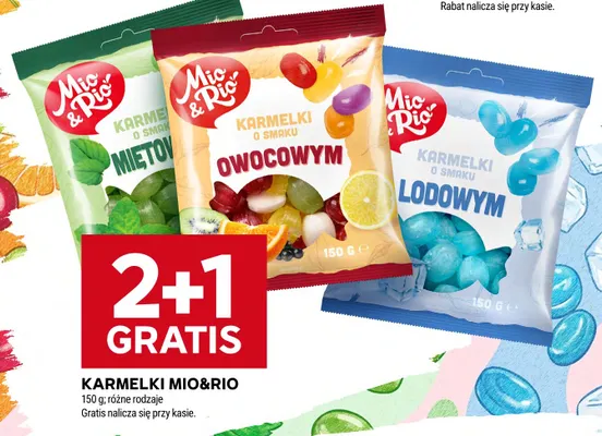 Karmelki o smaku miętowym Mio & Rio promocja w Stokrotka