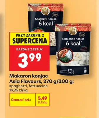Makaron konjac fettuccine Asia Flavours promocja w Biedronka