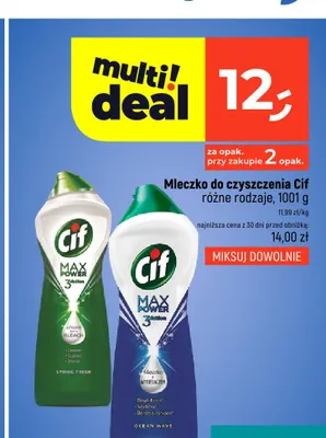 Mleczko do czyszczenia Cif Max Power Spring Fresh promocja w Dealz