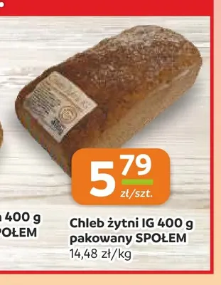 Chleb żytni IG pakowany Społem promocja w Społem Częstochowa