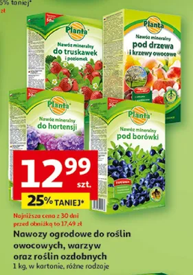 Nawozy ogrodowe do roślin owocowych, warzyw oraz roślin ozdobnych promocja w Auchan