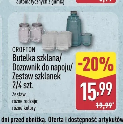 Butelka szklana Crofton promocja w Aldi