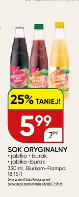 Sok oryginalny jabłko-burak Biurkom-Flampol promocja w Chata Polska