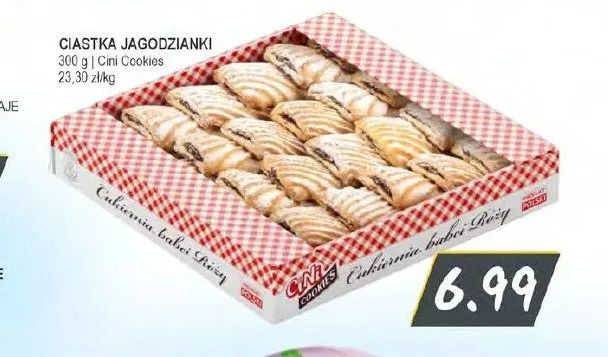 Ciastka jagodzianki Cini Cookies promocja w Słoneczko